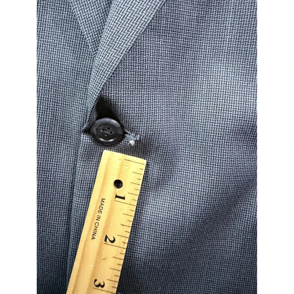Hickey Freeman Suit Mens 42 L Gray Fair Vintage Pleated Cuffed Micro Pattern